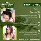 Nature Glow Herbal Neem & Castor Hair Oil Combo | Grocsy
