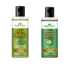 Nature Glow Herbal Neem & Bhringraj Hair Oil Combo | Grocsy