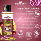 Nature Glow Herbal Neem & 4 In 1 Onion Hair Oil Combo | Grocsy
