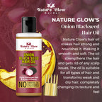 Nature Glow Herbal Castor & Onion With Black Seed Hair Oil Combo | Grocsy