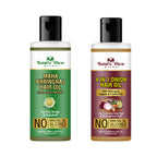 Nature Glow Herbal Bhringraj & 4 In 1 Hair Oil Combo | Grocsy