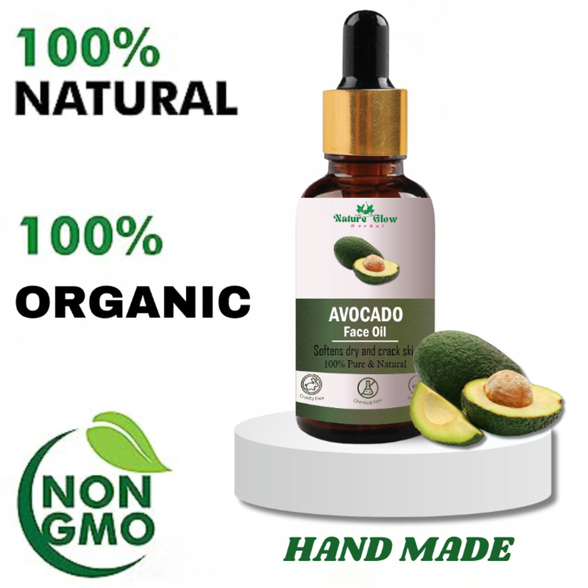 Nature Glow Herbal Bright Exploring With Nature'S Essence Avocado Facial Oil | Grocsy