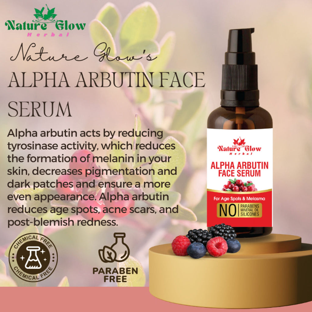 Nature Glow Herbal Alpha Arbutin Face Serum | Grocsy