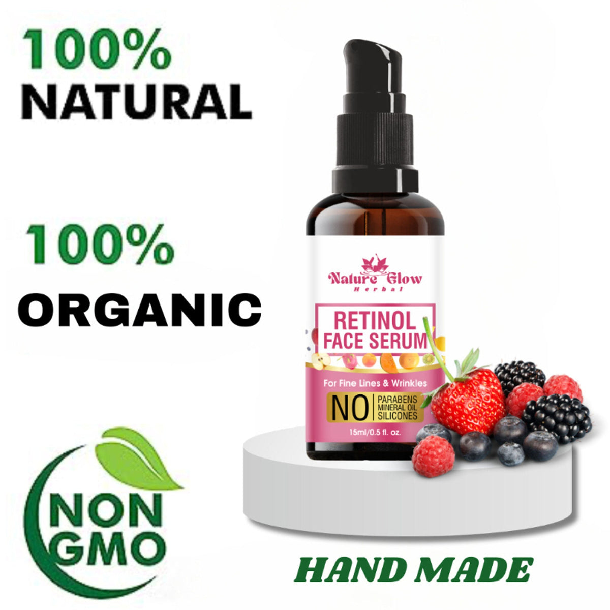 Nature Glow Herbal Retinol Serum | Grocsy