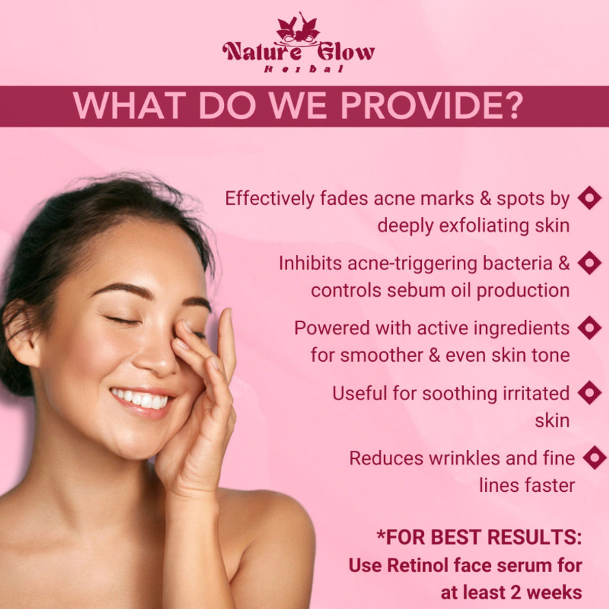 Nature Glow Herbal Retinol Serum | Grocsy
