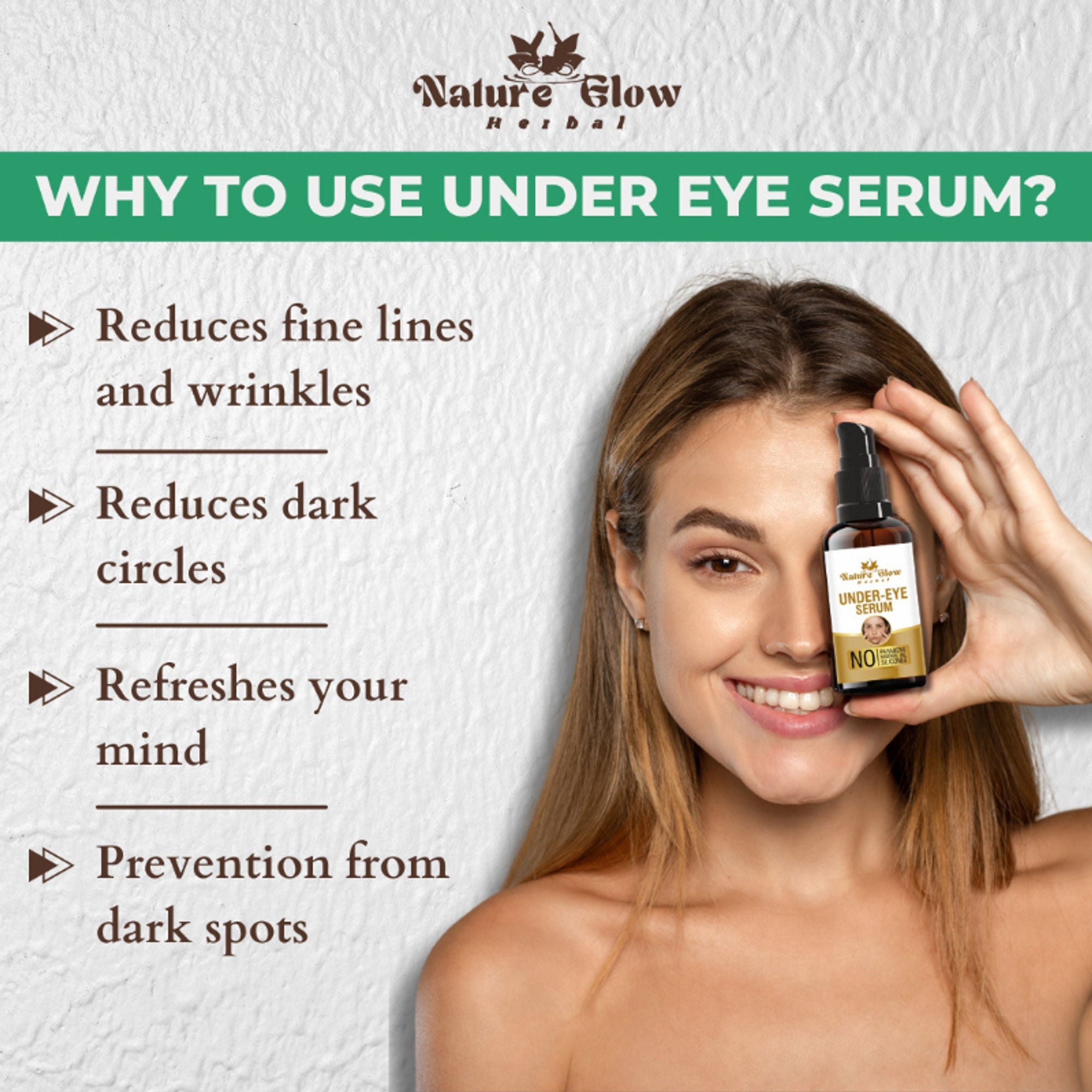 Nature Glow Herbal Under Eye Serum | Grocsy