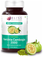 Bliss Welness Weight Management Garcinia Combogia 2000 Veg Tablet | Grocsy