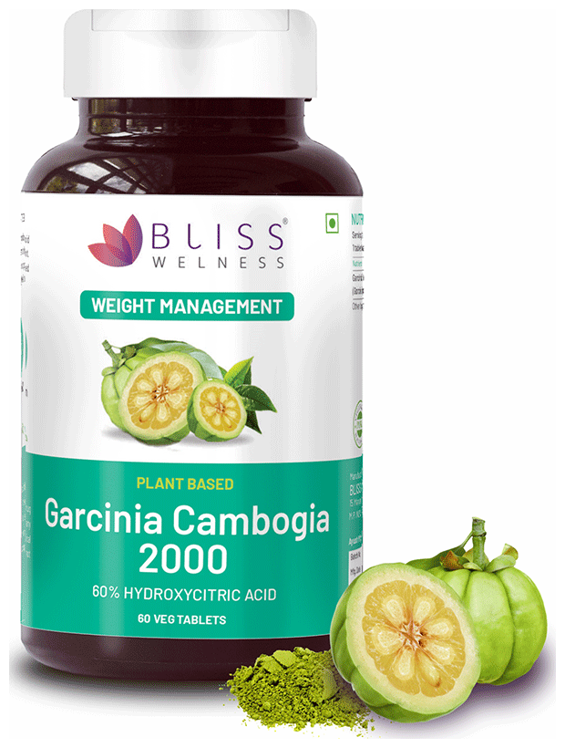 Bliss Welness Weight Management Garcinia Combogia 2000 Veg Tablet | Grocsy