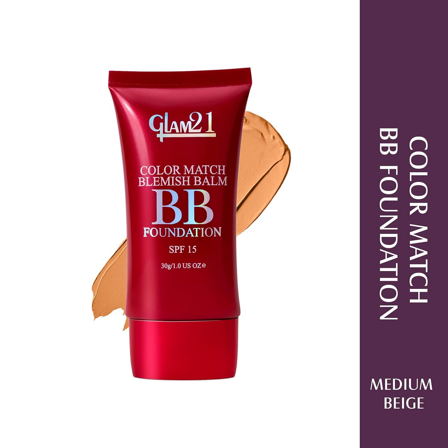 Glam21 Color Match BB Foundation SPF15 - 04 Medium Beige | Grocsy