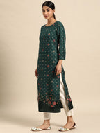 All About You Women Floral & Geometric Printed Straight Kurta | Grocsy