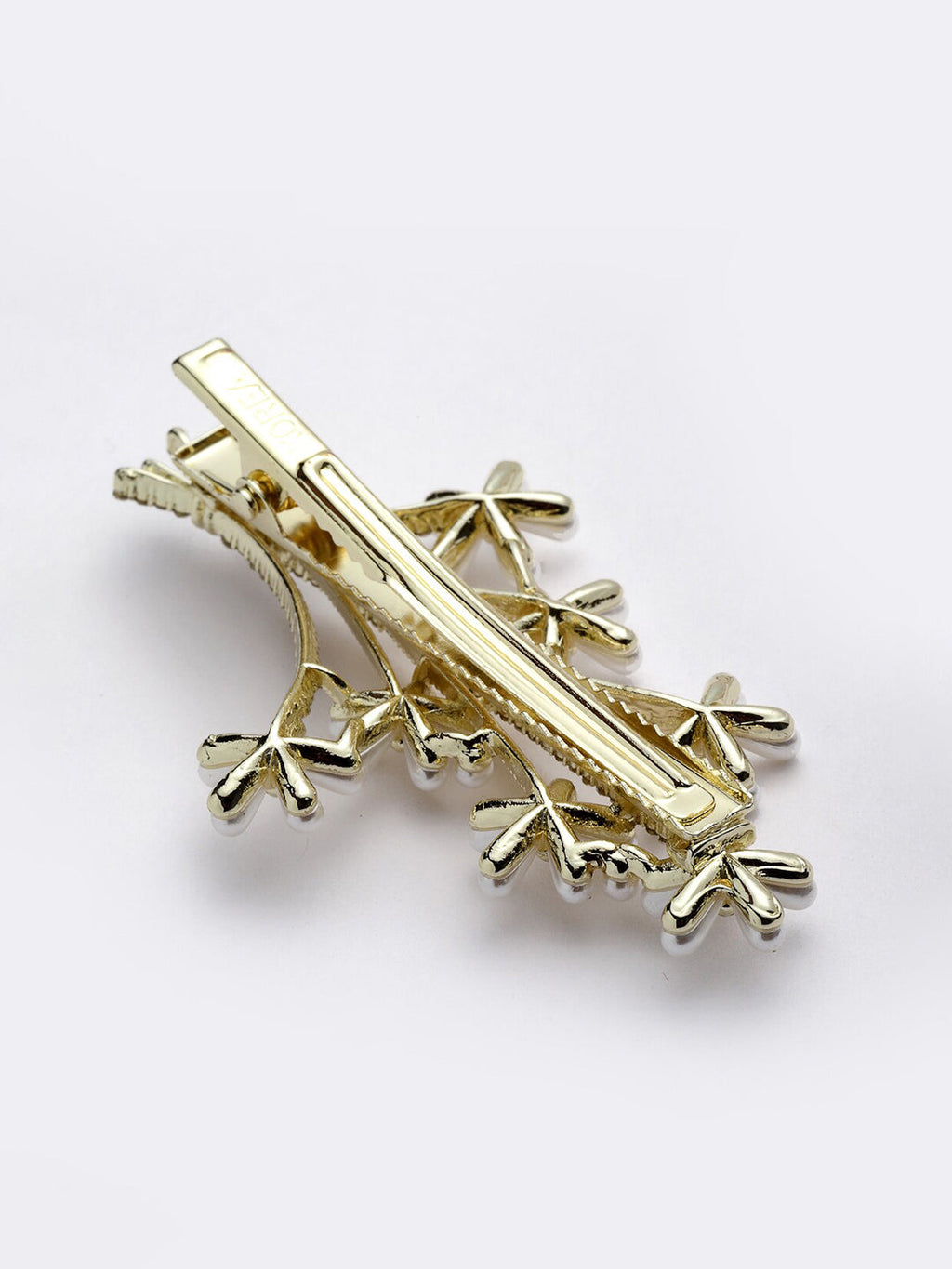 Panash Women Gold-Toned Embellished Alligator Hair Clip | Grocsy