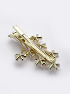 Panash Women Gold-Toned Embellished Alligator Hair Clip | Grocsy