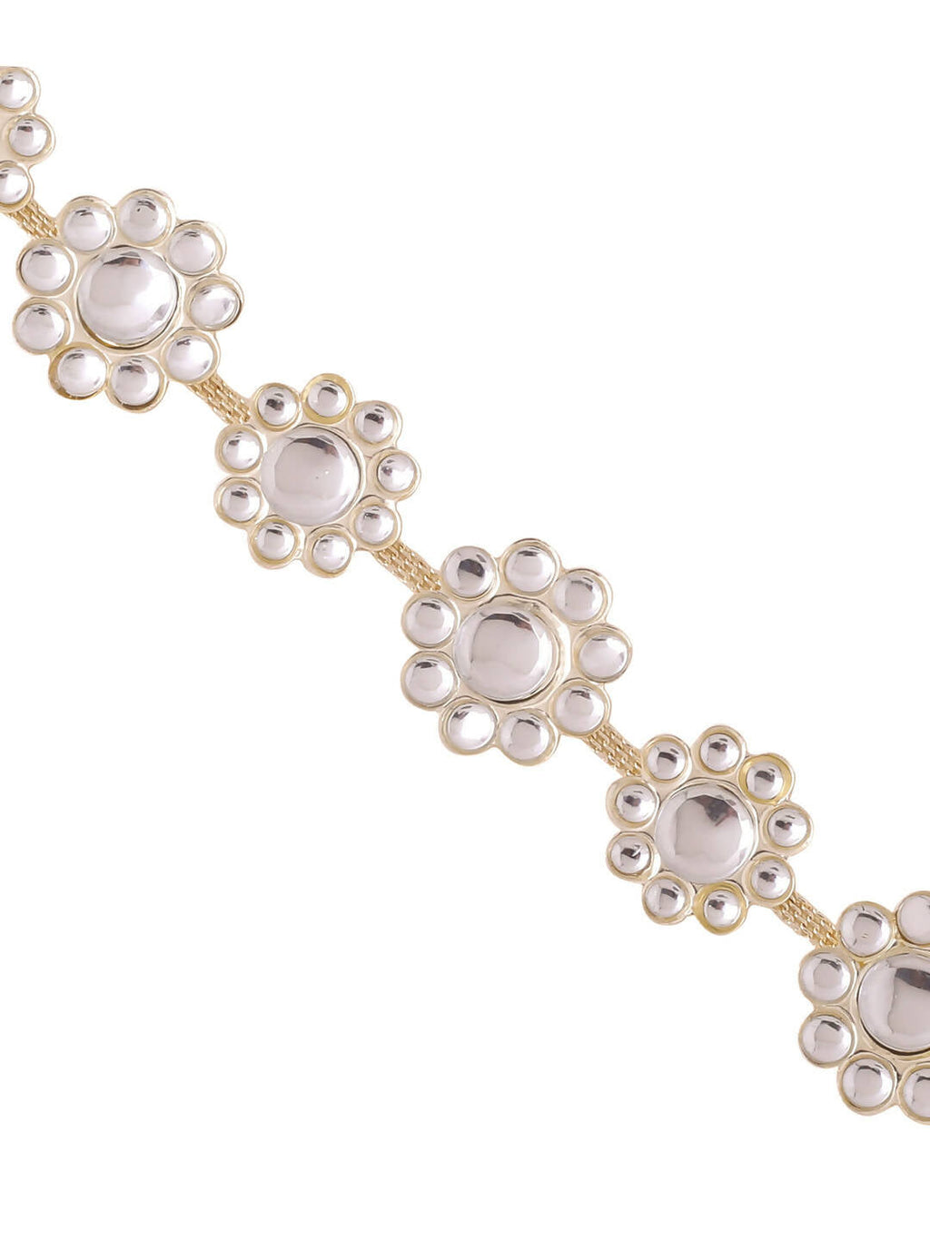 NVR Women's Gold-Polished Traditional Trending Matha Patti | Grocsy