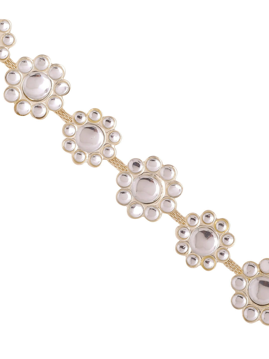 NVR Women's Gold-Polished Traditional Trending Matha Patti | Grocsy