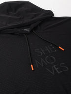 MKH Typography Printed Dri-FIT Hooded Relaxed Fit T-shirt | Grocsy