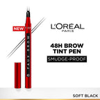 L'Oreal Paris Infaillible Faux Brow Eyebrow Pen For Natural & Full Brows - Soft Black | Grocsy