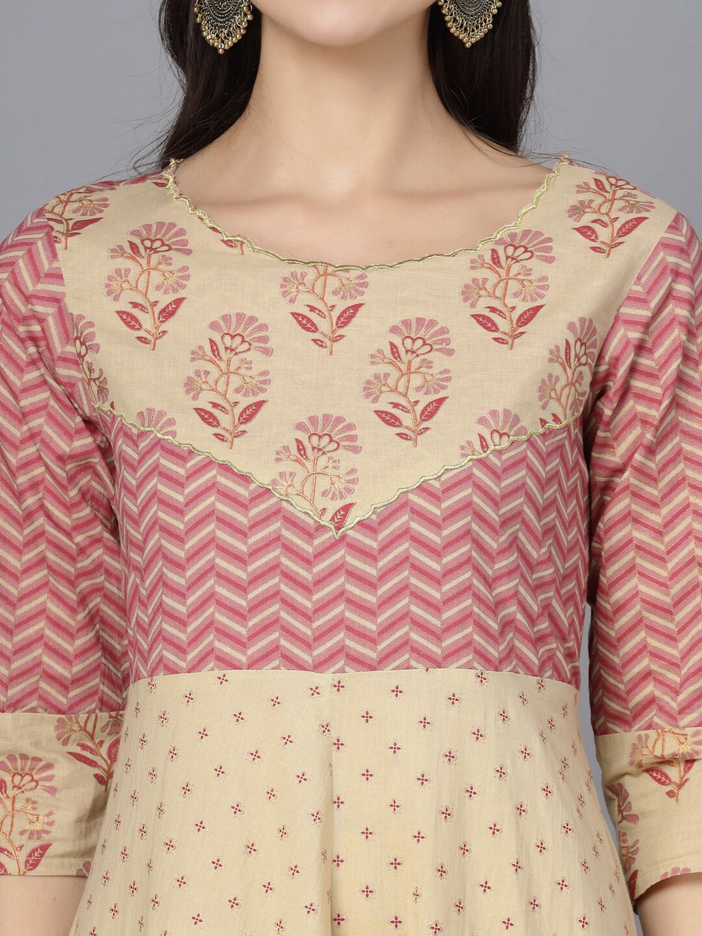 HERE&NOW Women Ethnic Motifs Printed Anarkali Kurta | Grocsy