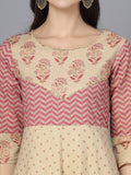 HERE&NOW Women Ethnic Motifs Printed Anarkali Kurta | Grocsy