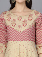 HERE&NOW Women Ethnic Motifs Printed Anarkali Kurta | Grocsy