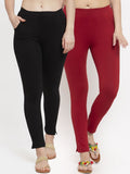 TAG 7 Women Pack Of 2 Solid Leggings | Grocsy