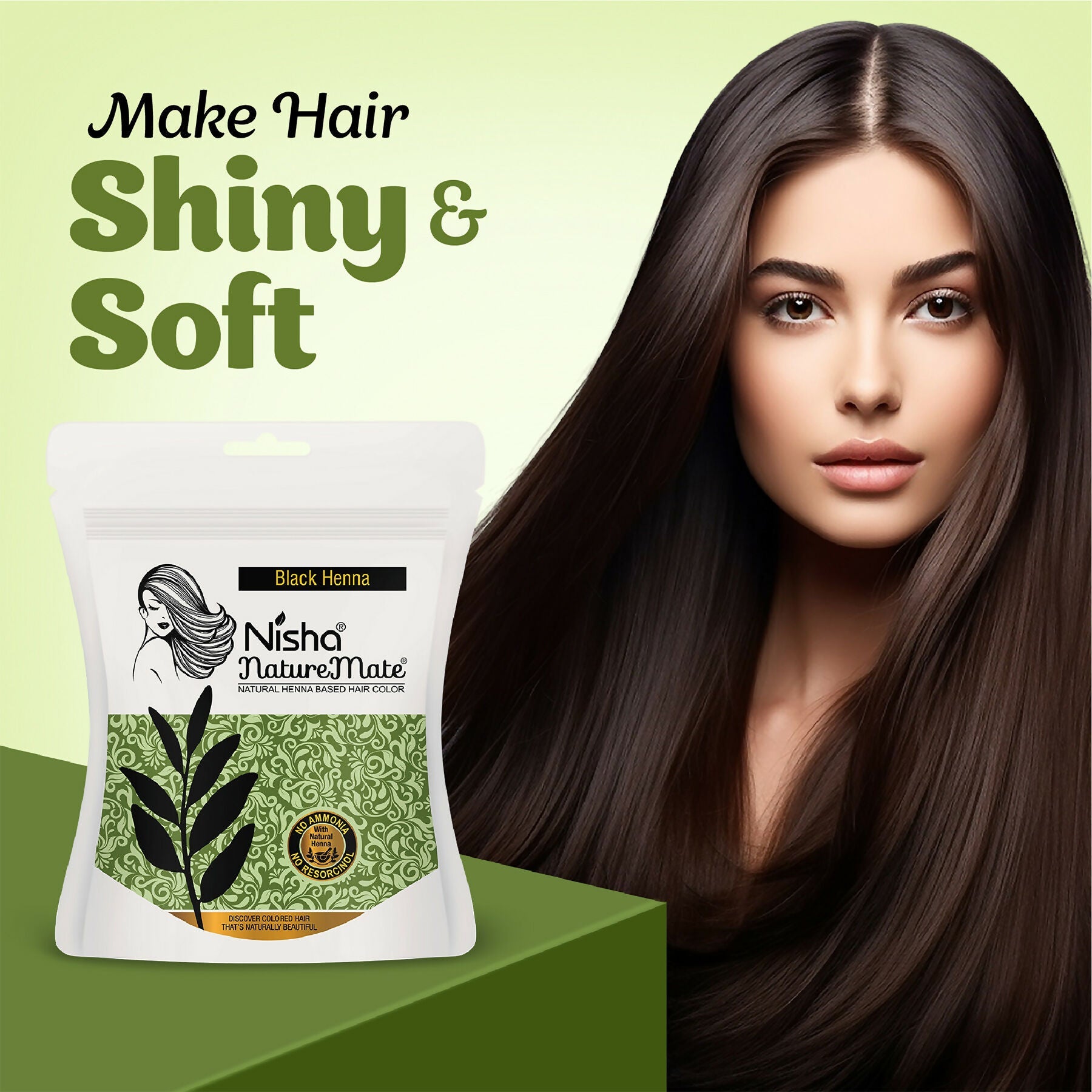 Nisha Hair Colour for Women-Original Black|100% Pure Henna-Based Powder | Grocsy