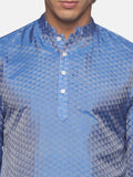 Sethukrishna Men Blue Kurta with Pyjamas | Grocsy