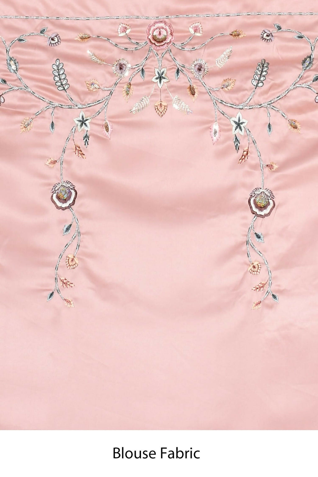 Pink Satin Silk Sequence Embroidered With Stone Work Festive Saree - Nimaya Denzy | Grocsy