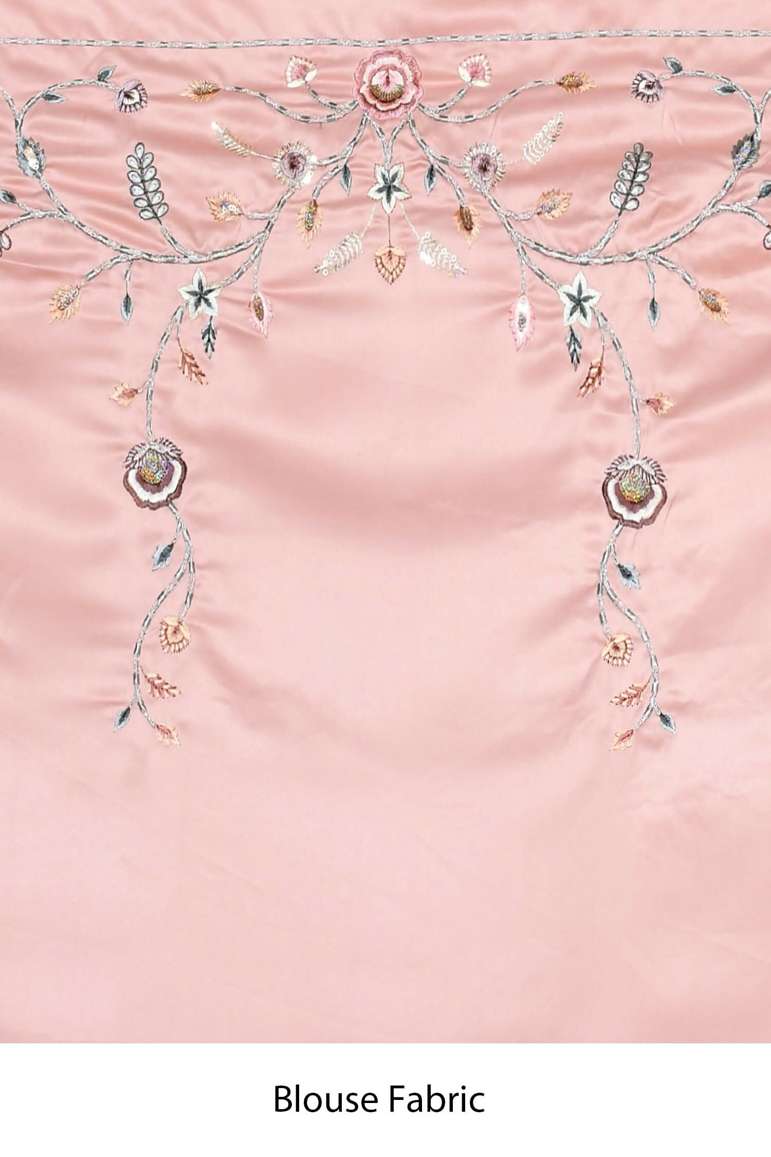 Pink Satin Silk Sequence Embroidered With Stone Work Festive Saree - Nimaya Denzy | Grocsy