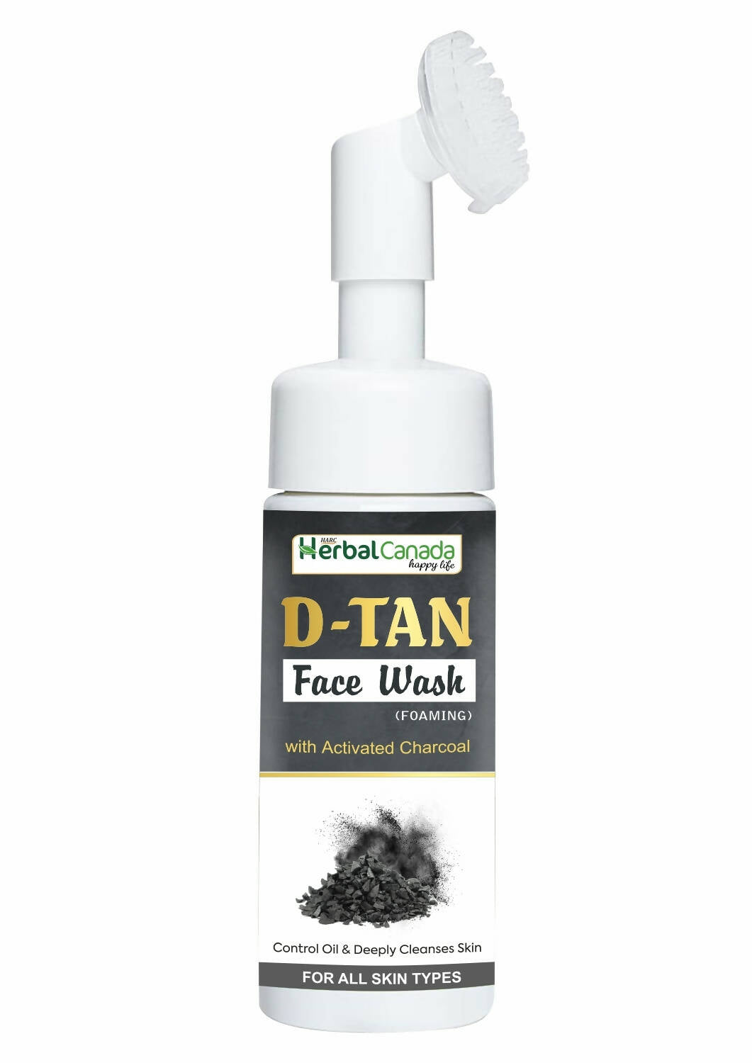 Herbal Canada D-Tan Foam Face Wash with Built in Face Brush | Grocsy