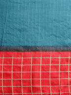 Saree Mall Blue & Red Checked Bhagalpuri Saree | Grocsy