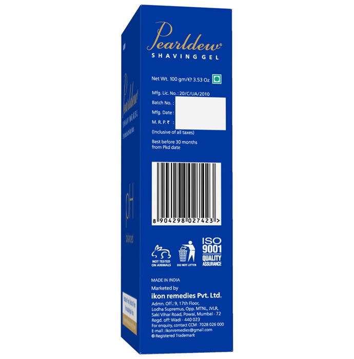 Pearldew PH Balanced Shaving Gel | Grocsy
