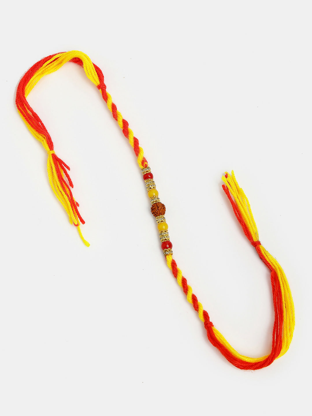 NVR Women & Men Set of 4 Multicolor Artificial stone and beads Rakhi With Roli Chawal | Grocsy