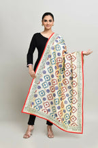 Joban Fashion Multi Color Cotton Embroidery Work Phulkari Dupatta | Grocsy