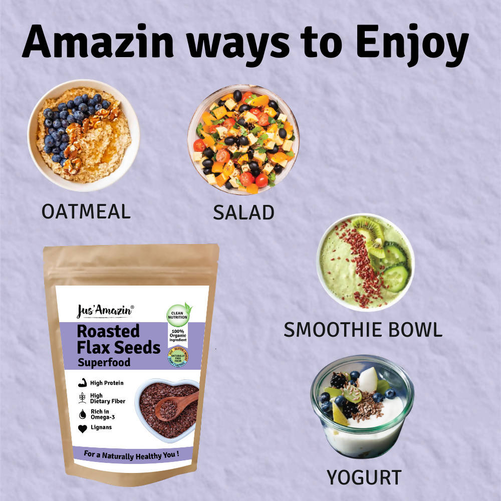 Jus Amazin Roasted Flax Seeds Superfood | Grocsy