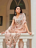 Tikhi Imli Floral Sequinned Georgette Saree | Grocsy