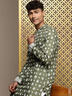 House of Pataudi Jashn Ethnic Motifs Printed Kurta | Grocsy