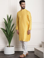 Sojanya Ethnic Motifs Printed Regular Kurta & Pyjamas With Nehru Jacket | Grocsy