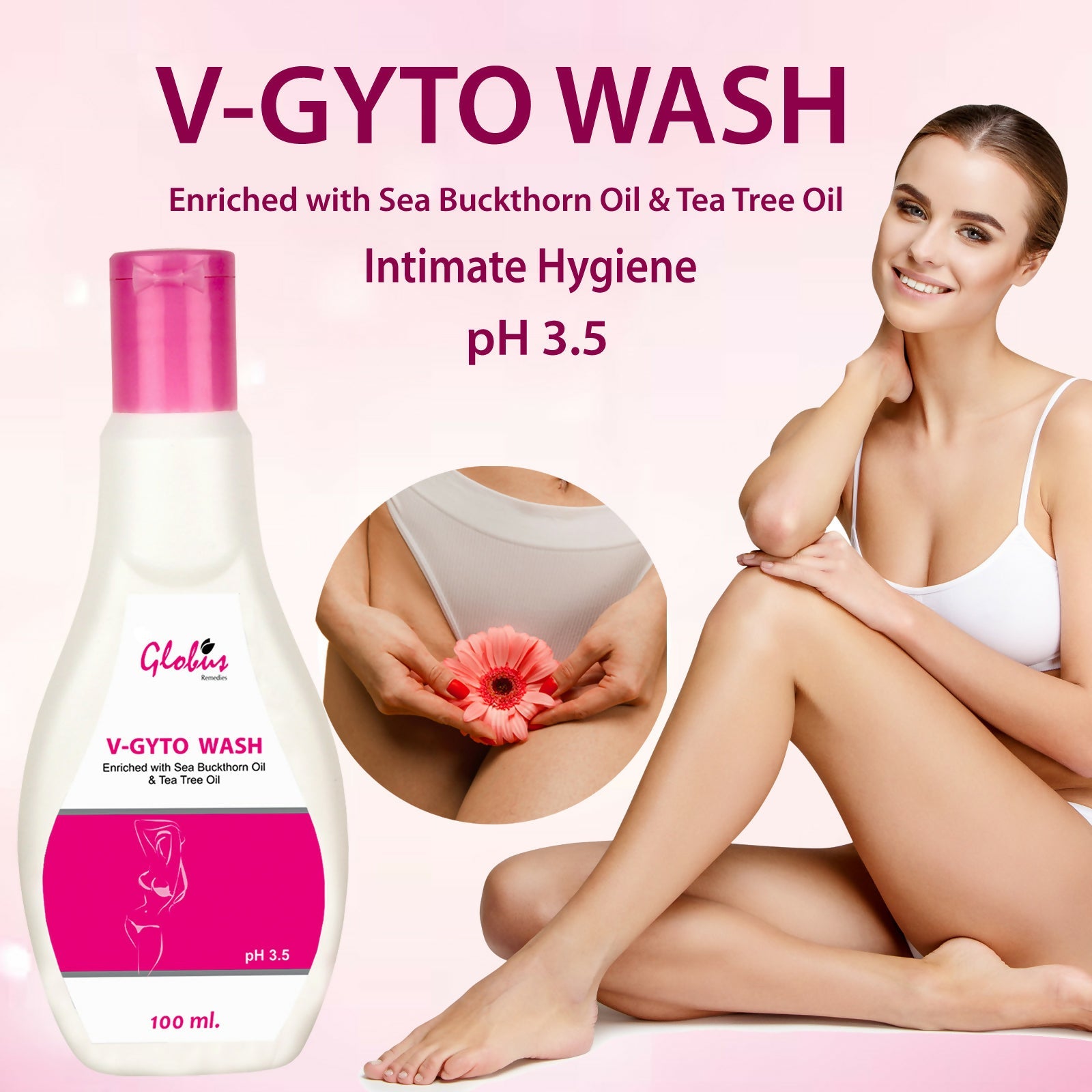 Globus Remedies V - Gyto wash enriched with Sea Buckthorn oil & Tea Tree oil | Grocsy