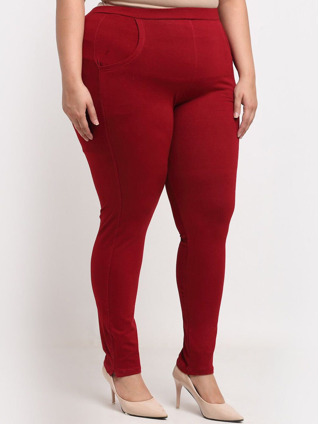 TAG 7 Women Plus Size Ankle Length Cotton Leggings | Grocsy