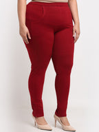 TAG 7 Women Plus Size Ankle Length Cotton Leggings | Grocsy