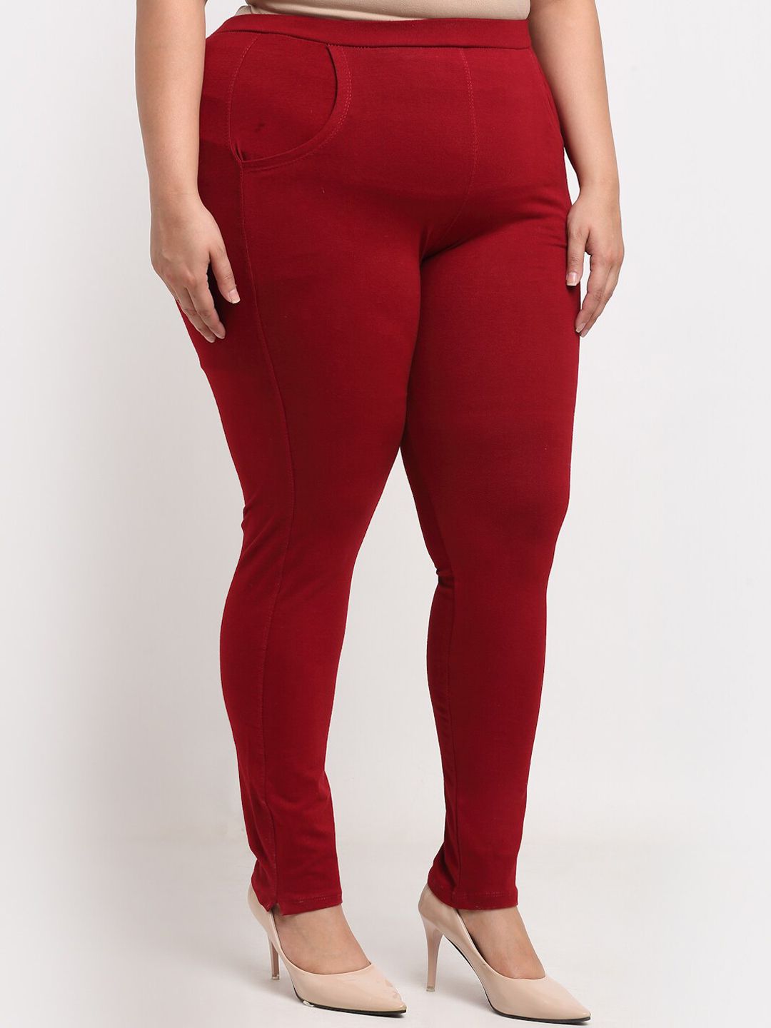 TAG 7 Women Plus Size Ankle Length Cotton Leggings | Grocsy