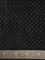 Saree Mall Black Woven Design Zari Silk Blend Banarasi Saree | Grocsy