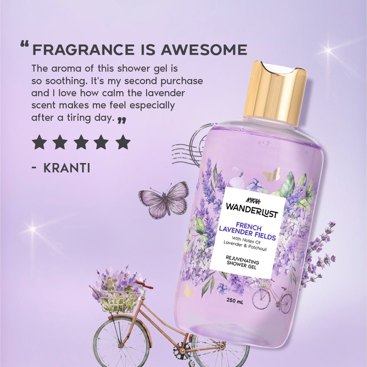 Wanderlust Shower Gels - French Lavender | Grocsy