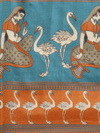 Saree Mall Rust Orange & Beige Ethnic Motifs Print Bhagalpuri Saree | Grocsy