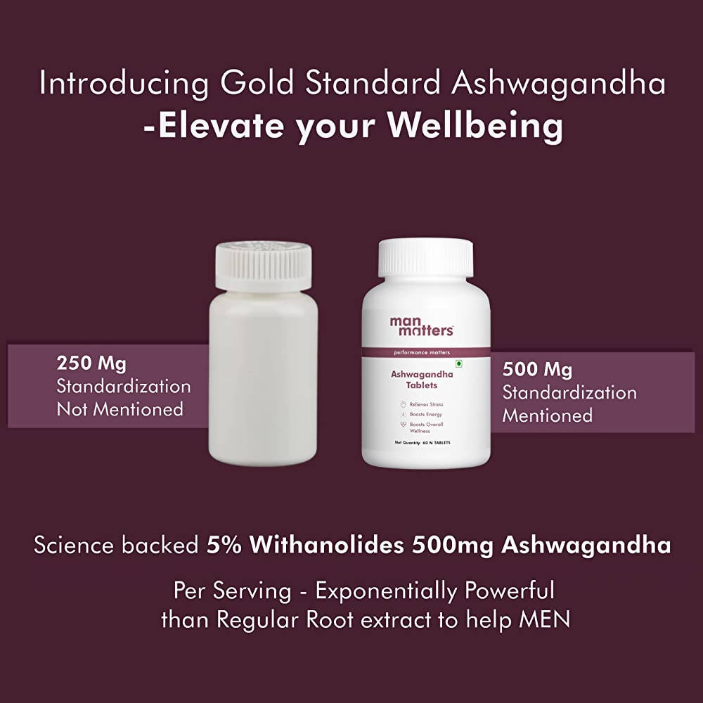 Man Matters Ashwagandha Tablets For Men | Grocsy