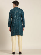 Sojanya Men Quirky Embroidered Sequinned Kurta | Grocsy