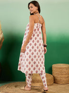 Sangria Printed Pure Cotton Kurta With Dhoti Pants | Grocsy