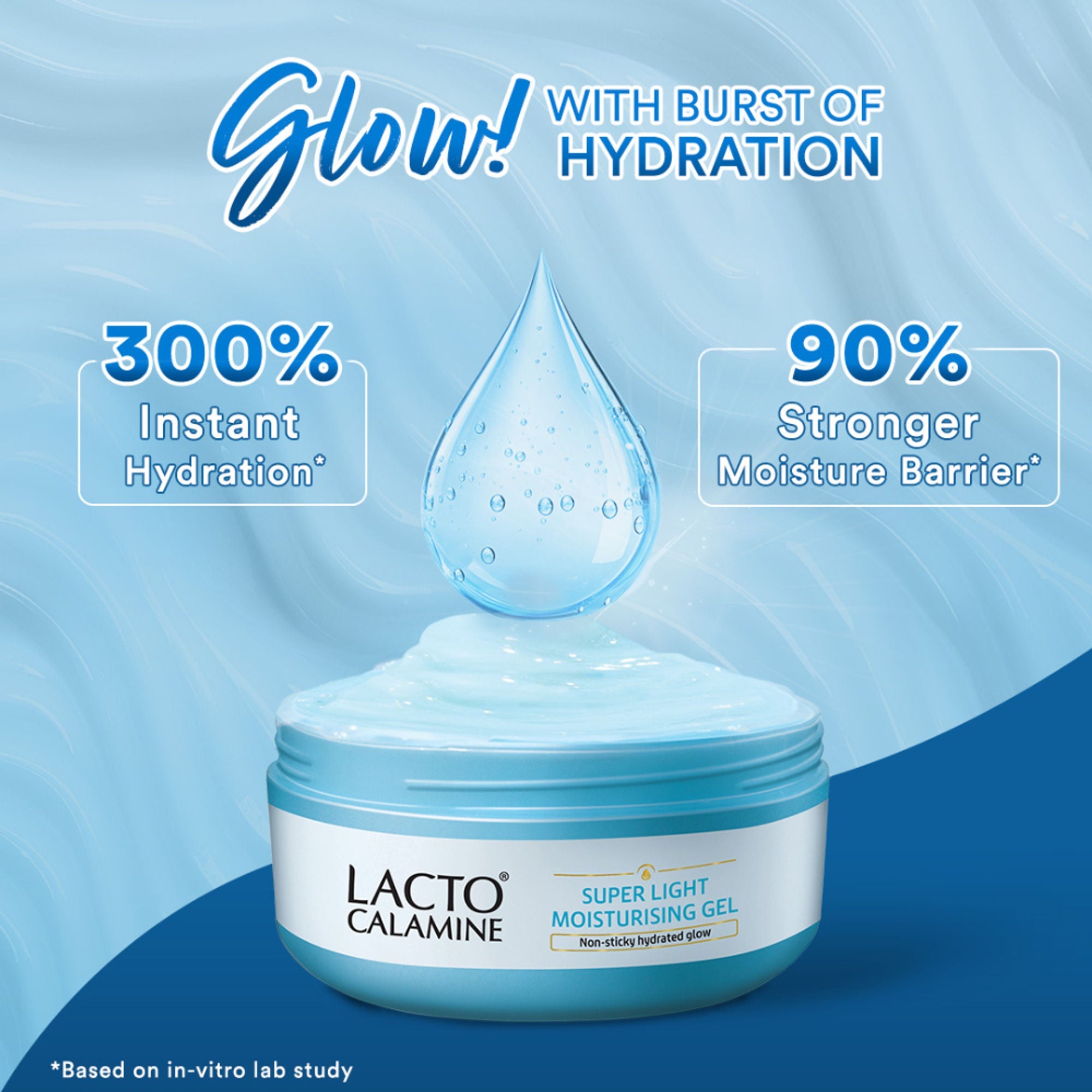 Lacto Calamine Super Light Face Moisturizer Gel For Oily Skin & Hydrated Glow | Grocsy