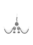 Cardinal Black Oxidised Maang Tikka Set | Grocsy