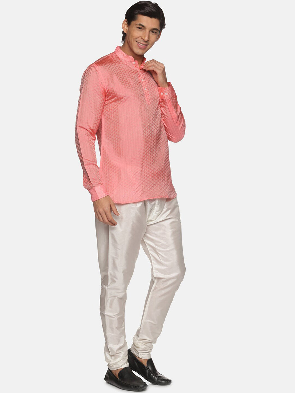 Sethukrishna Men Red Kurta with Pyjamas | Grocsy